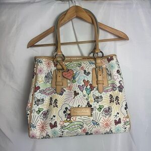 Dooney & Bourke Disney Parks Large Multicolor Tote bag Mickey Minnie Tinker Bell